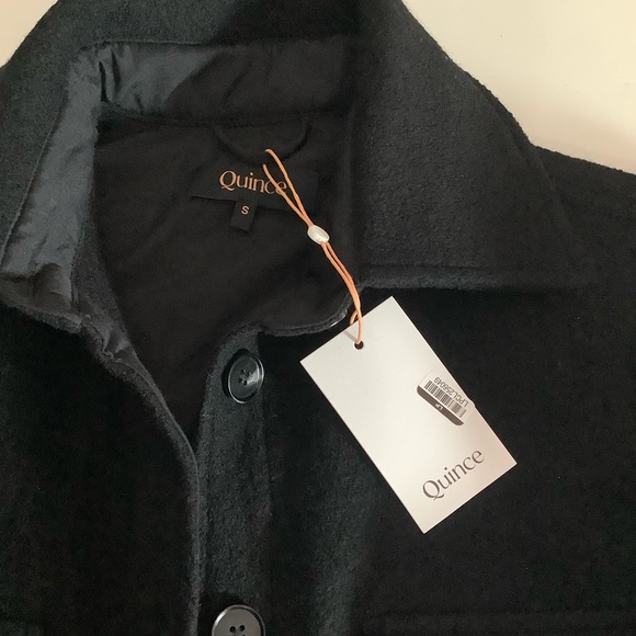 Quince NWT Merino Wool Shirt Jacket Black Multiple Sizes - Picture 11 of 16